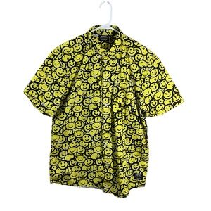 Wesc Smiley Face Yellow Polo Shirt Unisex Short Sleeve